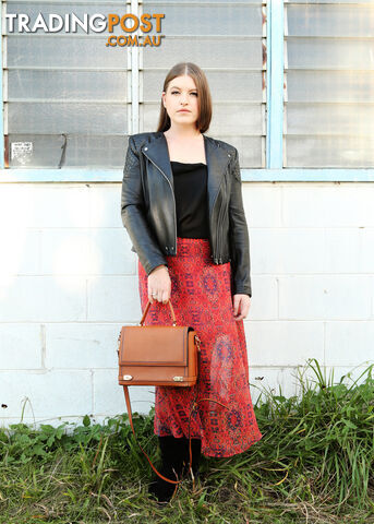 BINA Tan Womens Satchel Everyday Handbag - photo 4 of 4