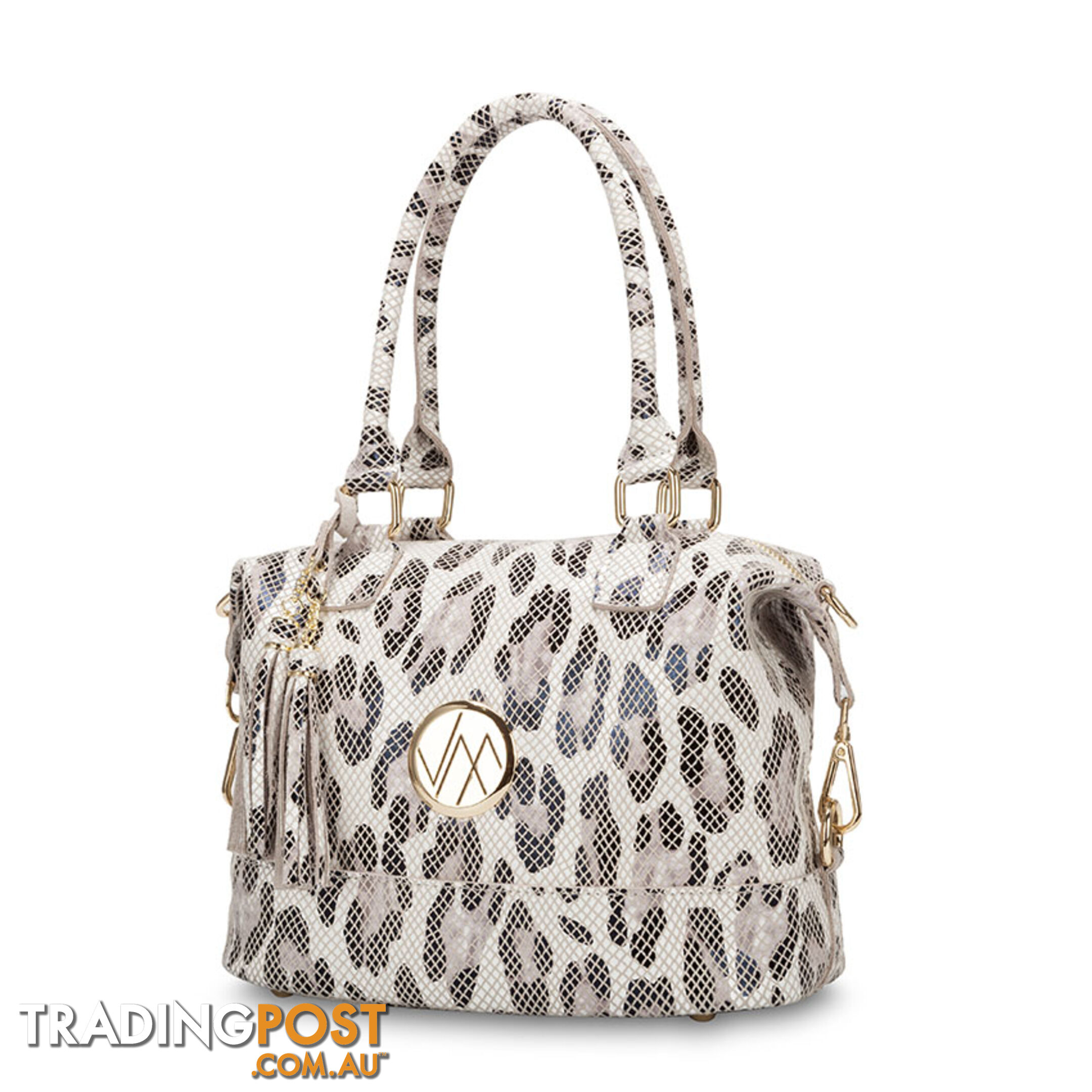 KAT SNOW LEOPARD GENUINE LEATHER LADIES HANDBAG