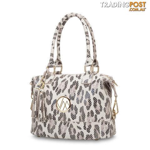 KAT SNOW LEOPARD GENUINE LEATHER LADIES HANDBAG