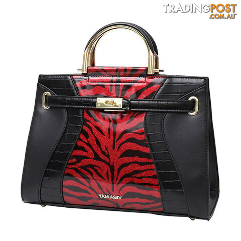 JESSICA RED FAUX LEATHER LADIES HANDBAG