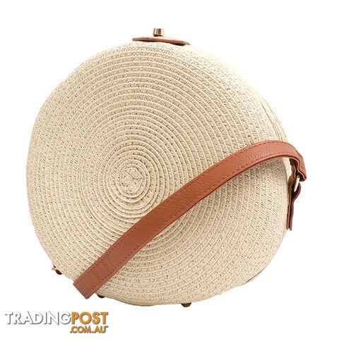 LOVELY CREAM WOMEN'S ROUND SUMMER BEACH BAG