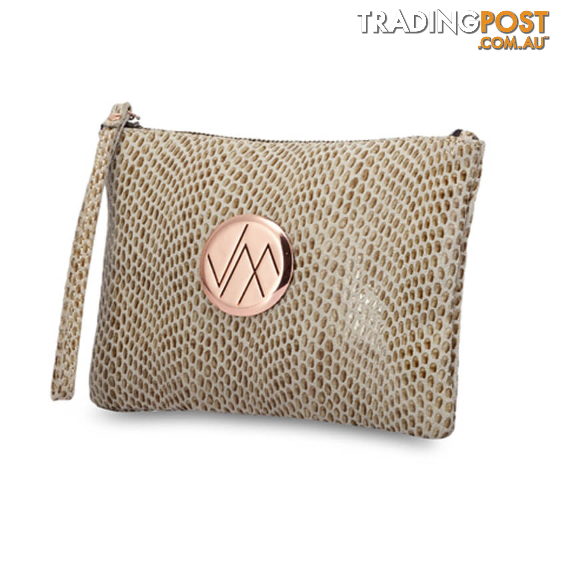 GIA Snake Natural Genuine Leather Clutch Bag