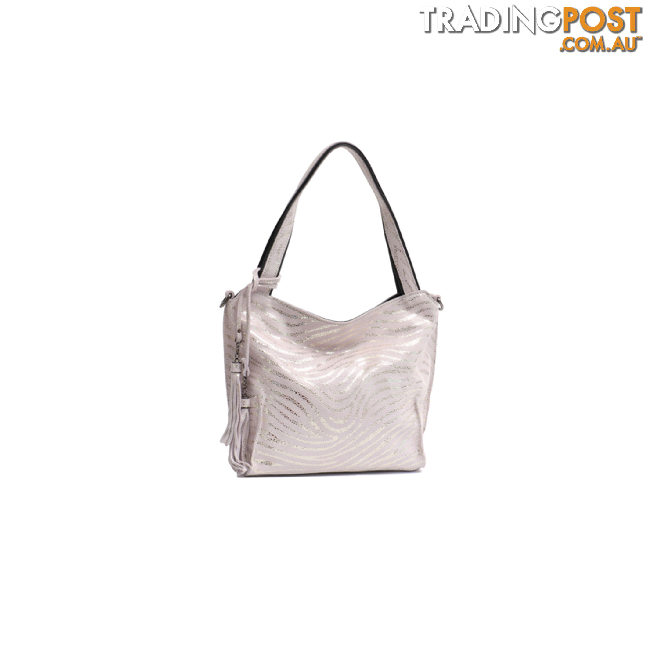 SERENITY WHITE GENUINE LEATHER LADIES HANDBAG