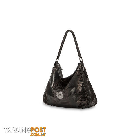 SUSI Black Genuine Leather Womens Tote Handbag