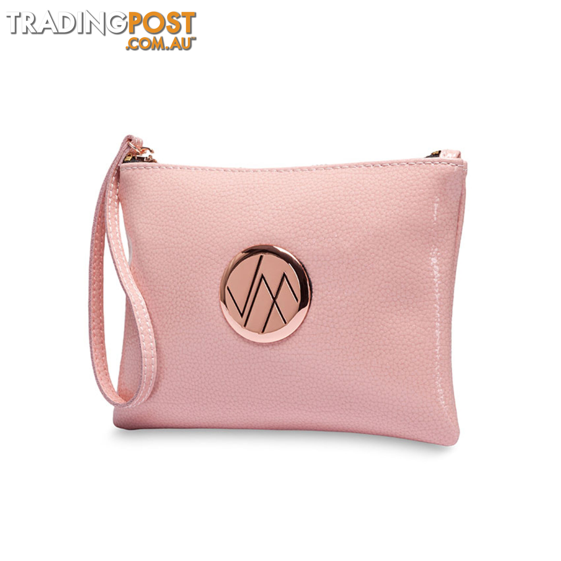 GIA Powder Pink Genuine Leather Clutch