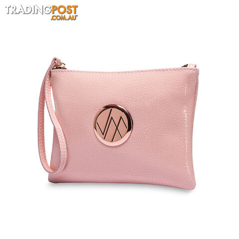 GIA Powder Pink Genuine Leather Clutch