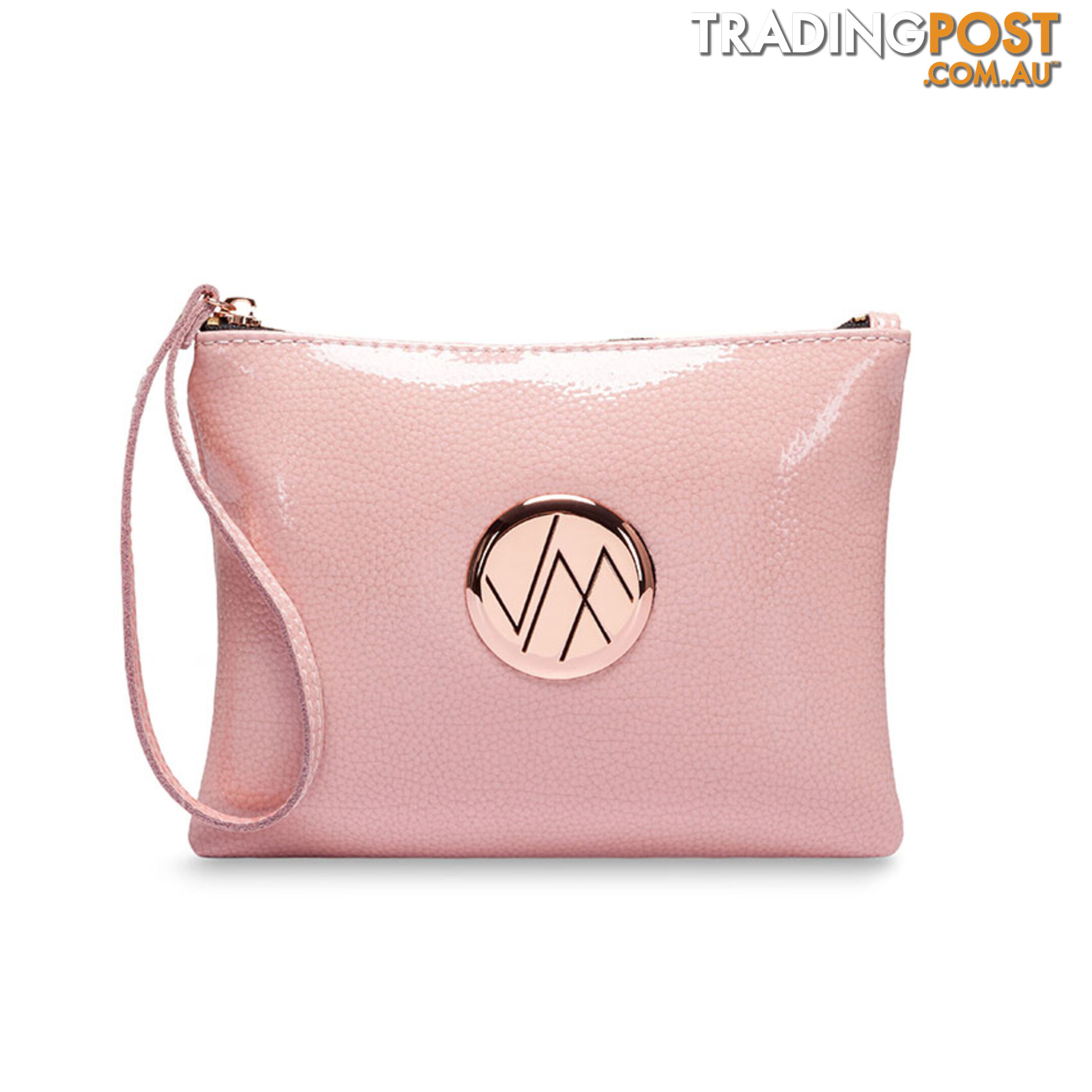 GIA Powder Pink Genuine Leather Clutch