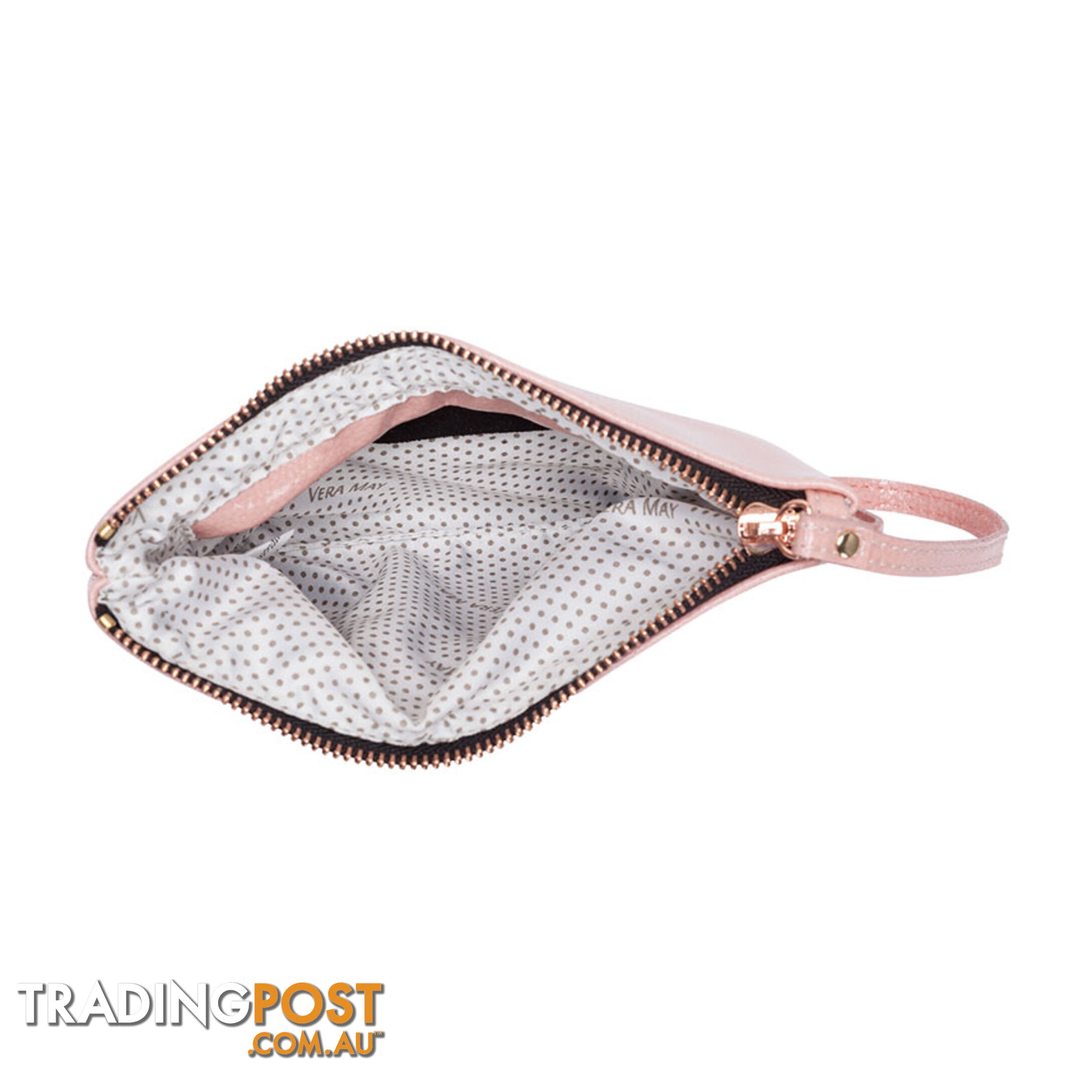 GIA Powder Pink Genuine Leather Clutch