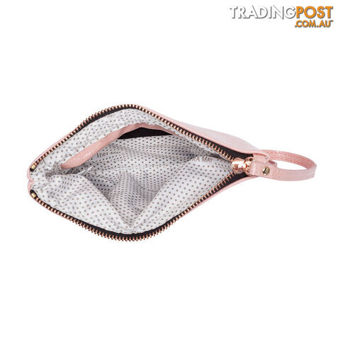 GIA Powder Pink Genuine Leather Clutch