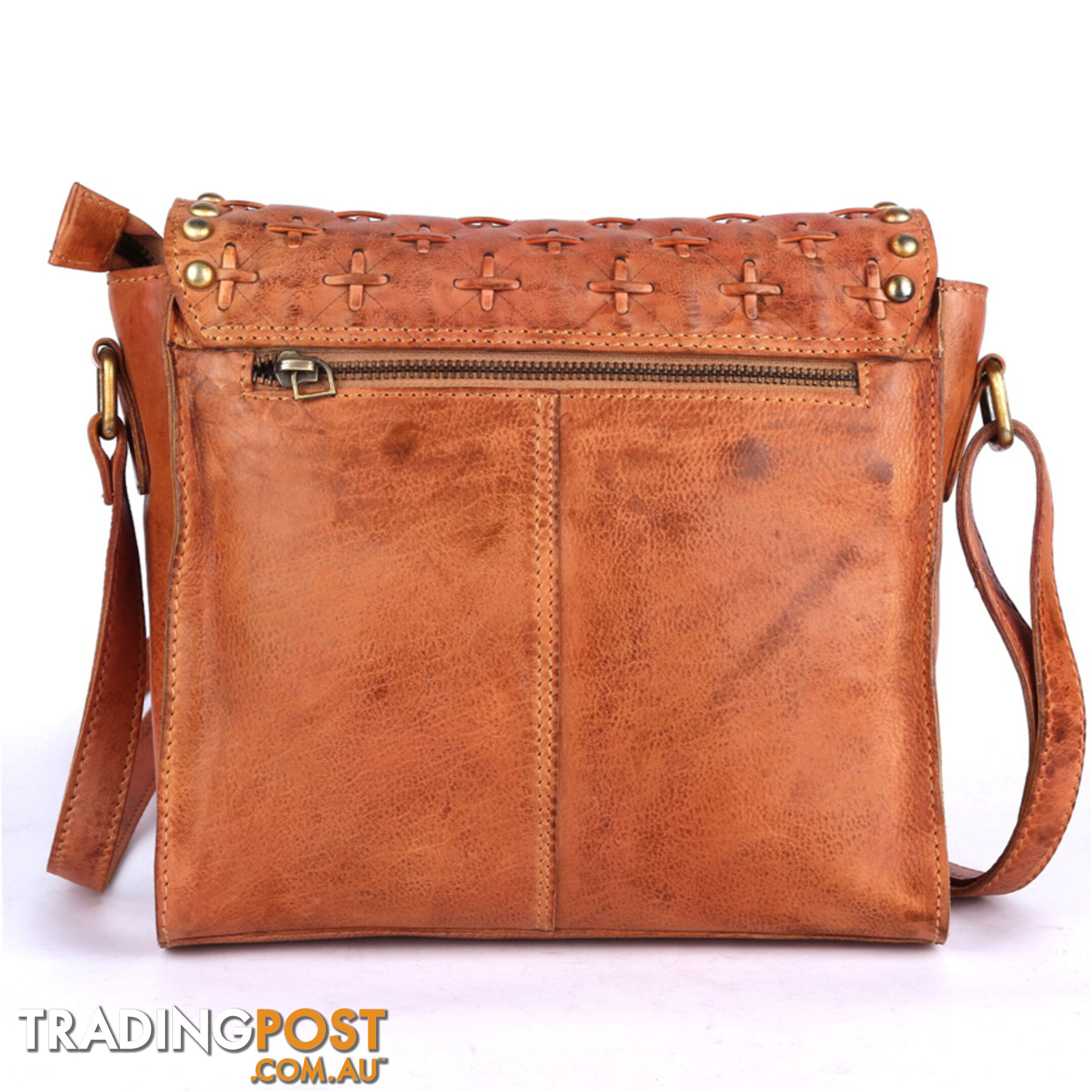 WIGGINS TAN GENUINE LEATHER LADIES HANDBAG