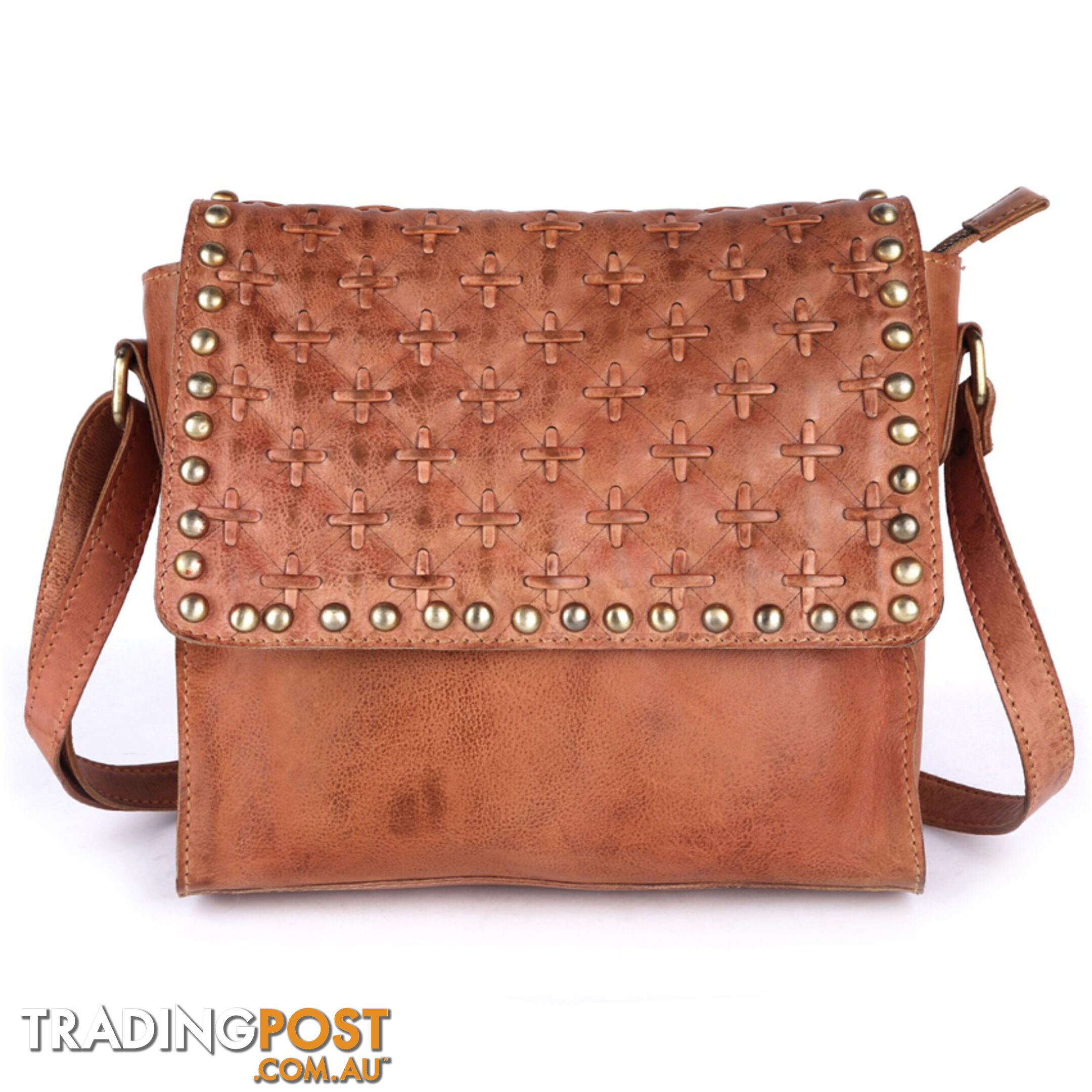 WIGGINS TAN GENUINE LEATHER LADIES HANDBAG