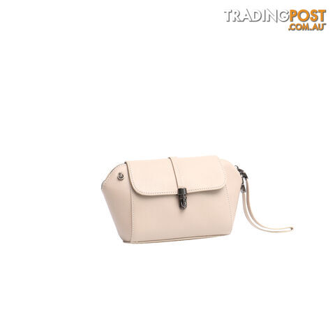 KARMEL BEIGE GENUINE LEATHER LADIES SMALL HANDBAG