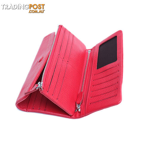 NONIE RED GENUINE LEATHER LADIES WALLET