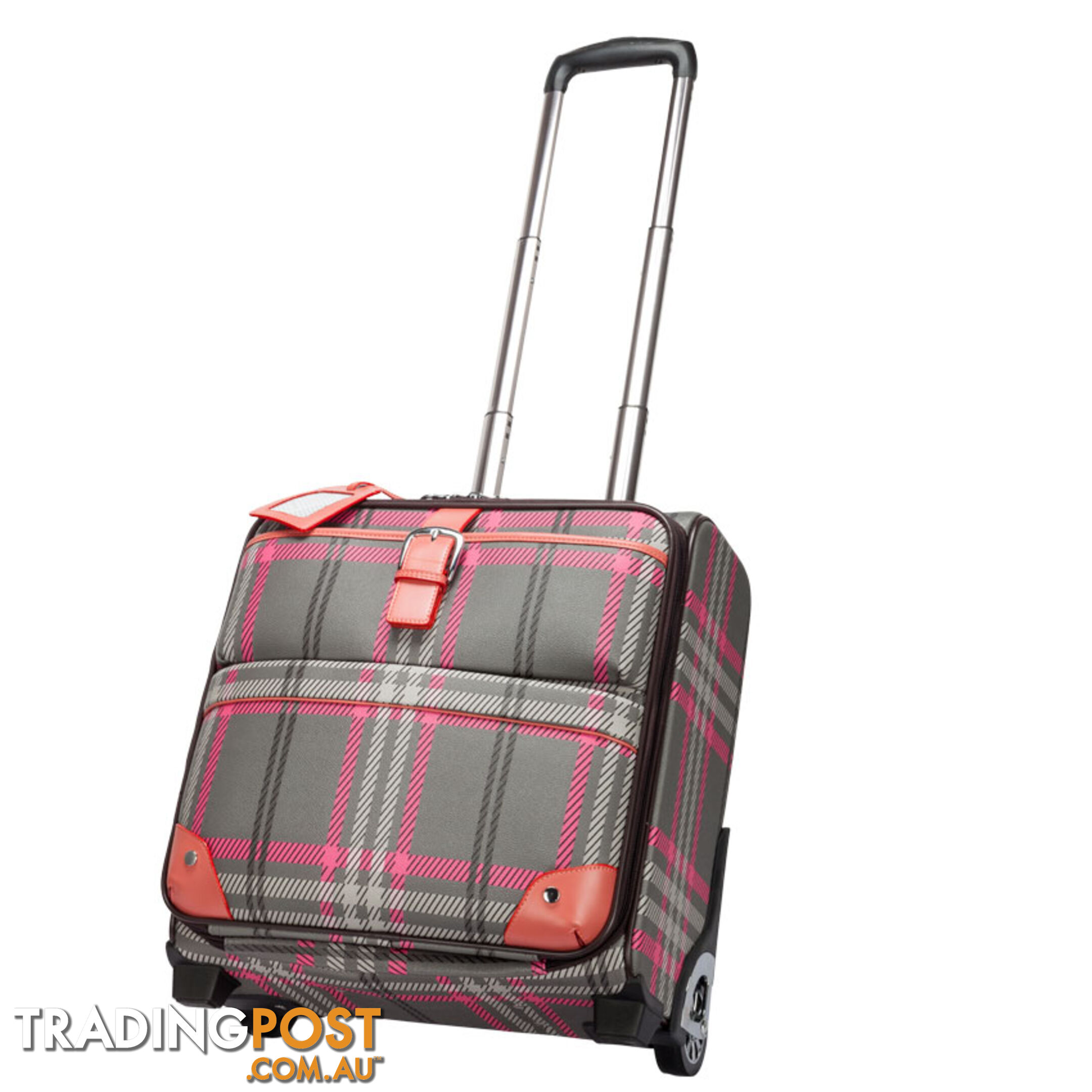 Chicago Grey Checkered Overnight Travelbag