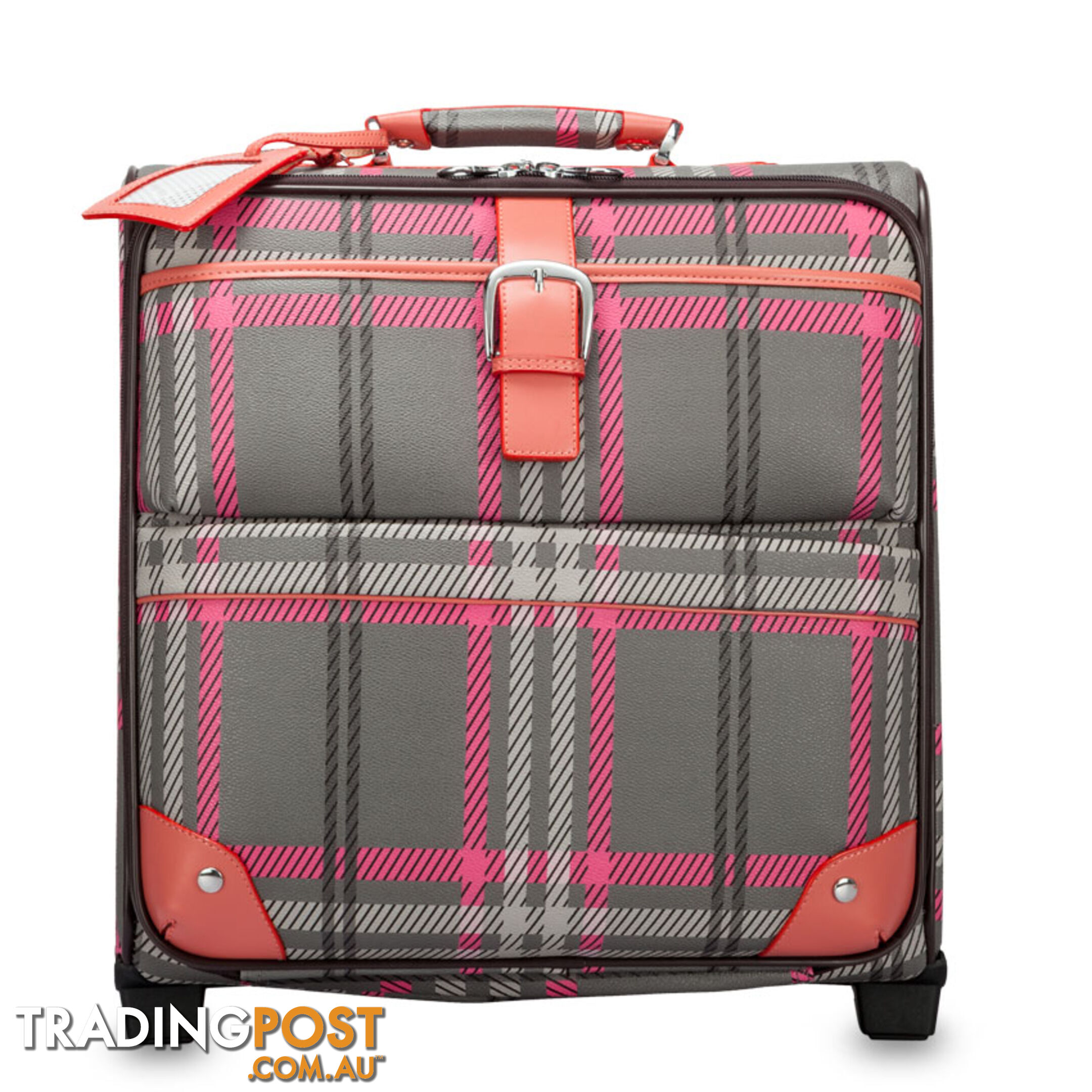 Chicago Grey Checkered Overnight Travelbag