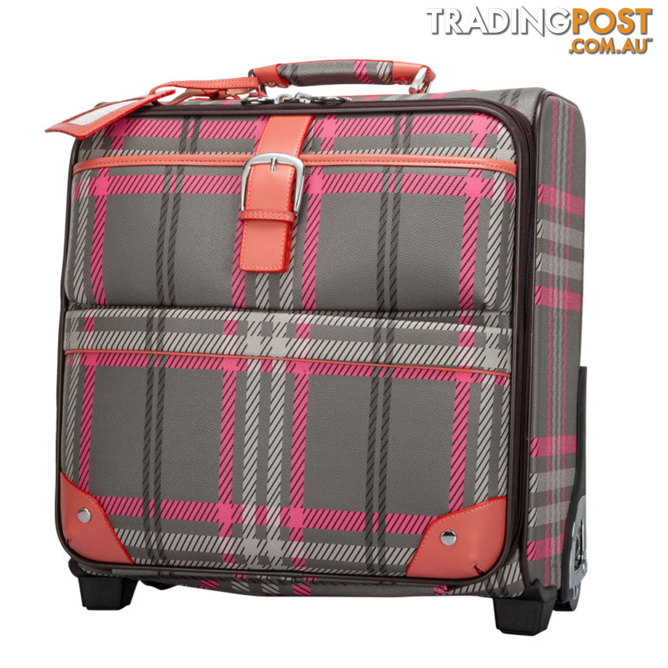 Chicago Grey Checkered Overnight Travelbag