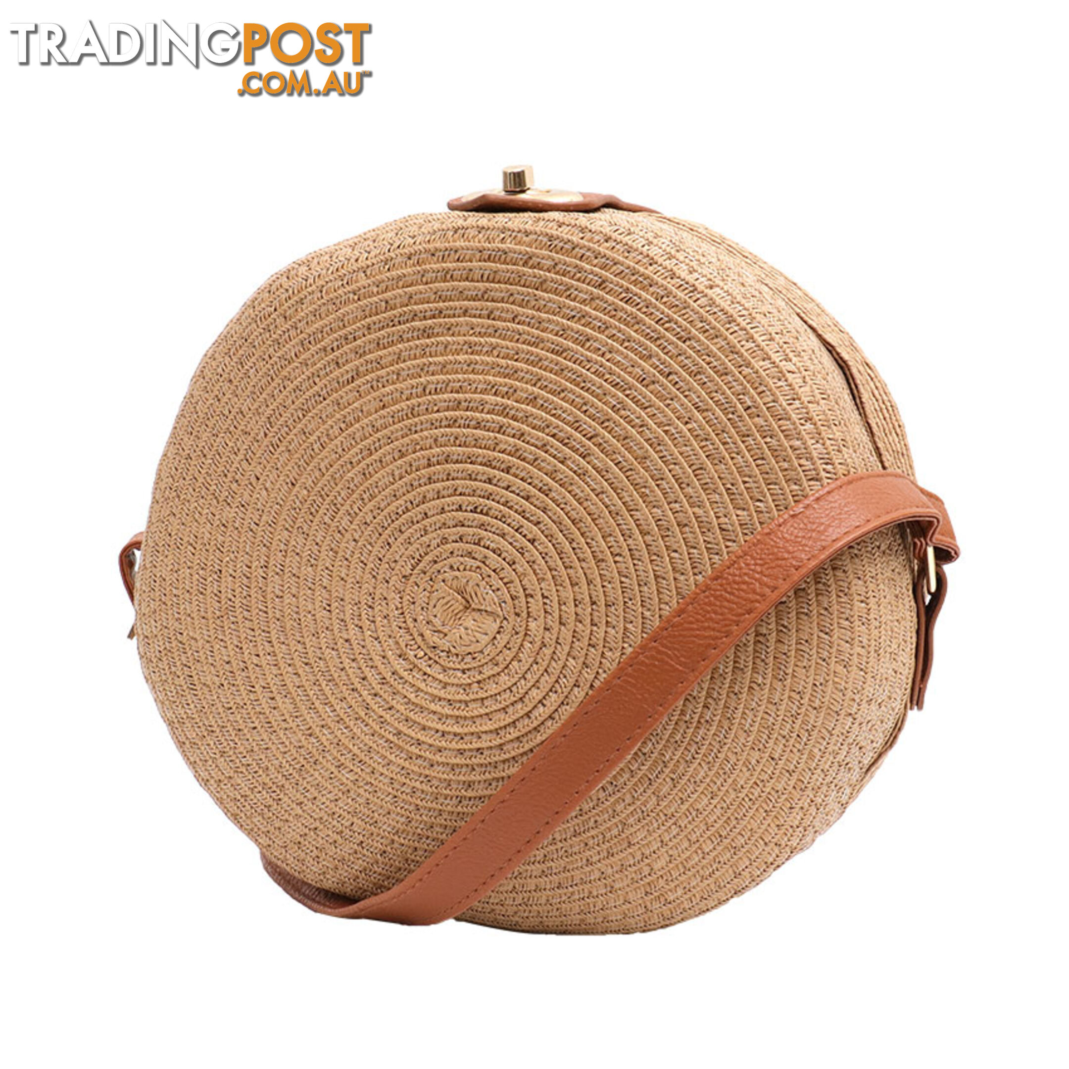 LOVELY NATURAL WOMEN'S ROUND SUMMER BEACH BAG