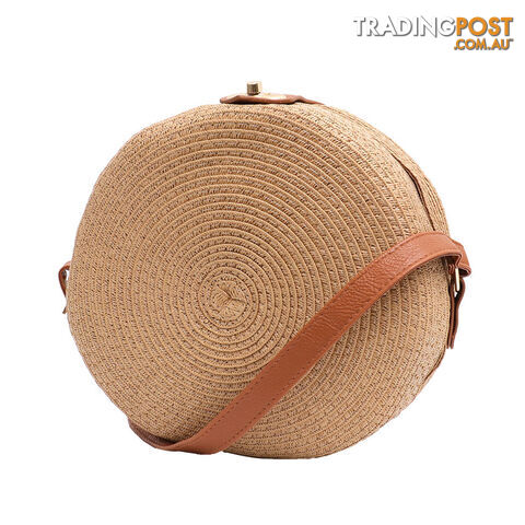 LOVELY NATURAL WOMEN'S ROUND SUMMER BEACH BAG