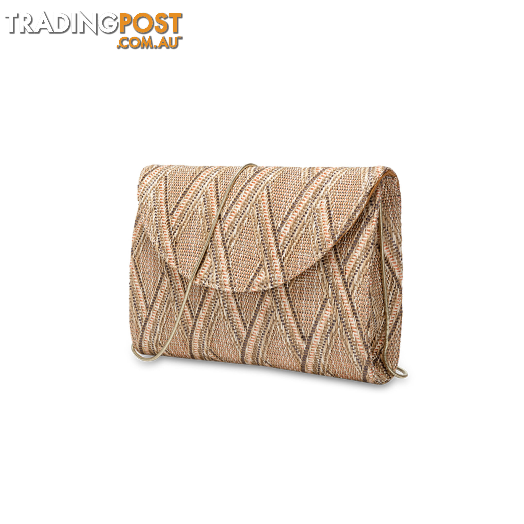 TAYLOR Natural Beige Woven Summer Clutch