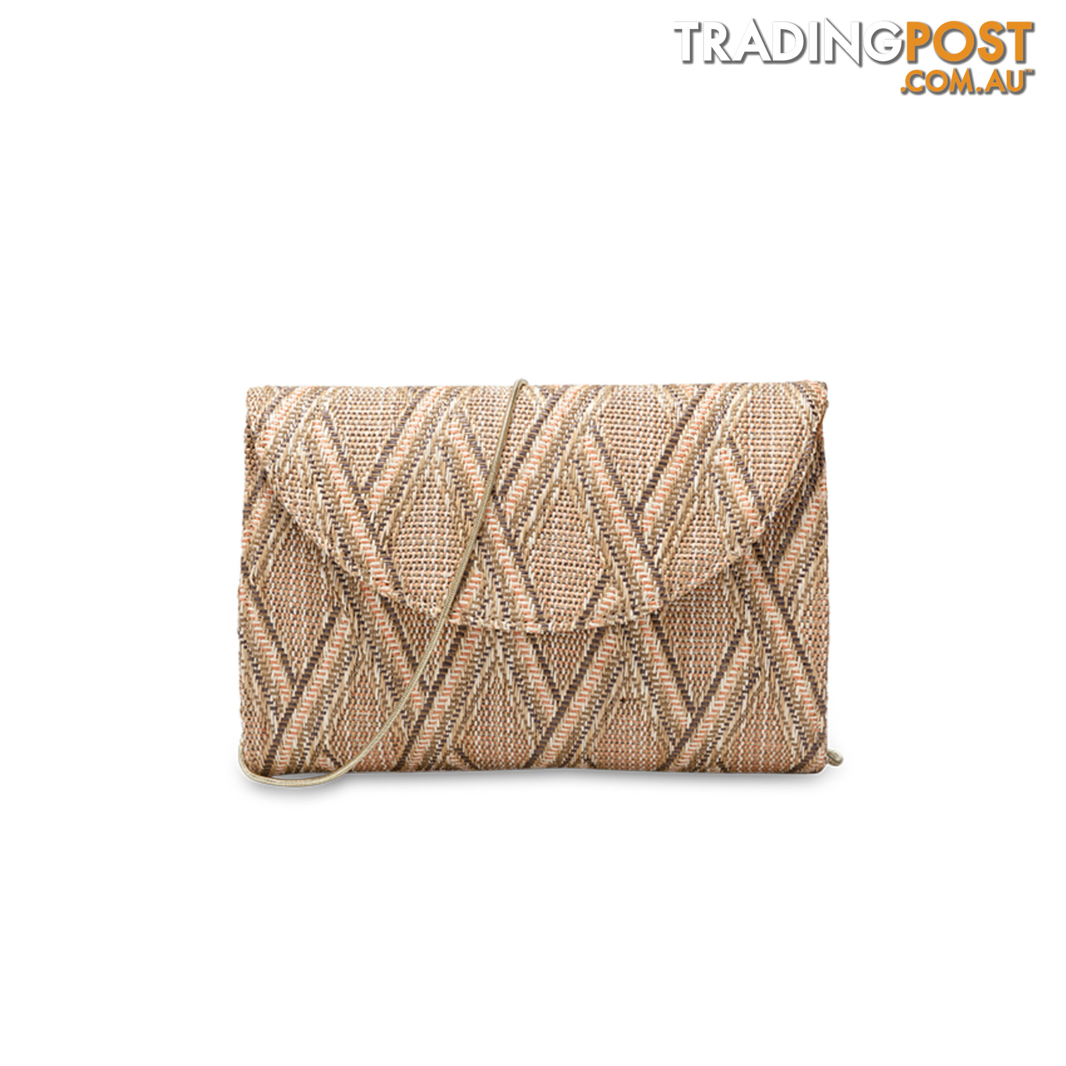 TAYLOR Natural Beige Woven Summer Clutch