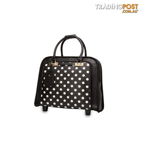 BARLETTA Black Polka Dot Travel Bag