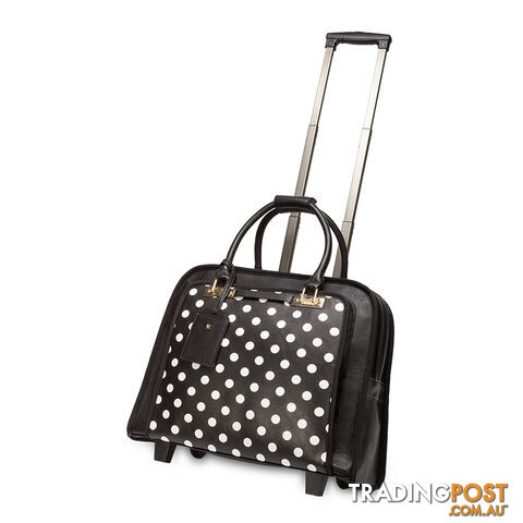 BARLETTA Black Polka Dot Travel Bag