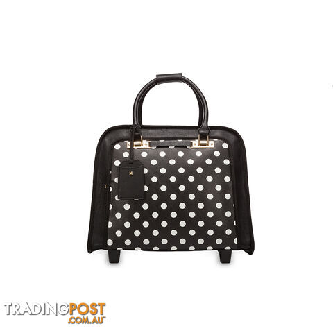 BARLETTA Black Polka Dot Travel Bag