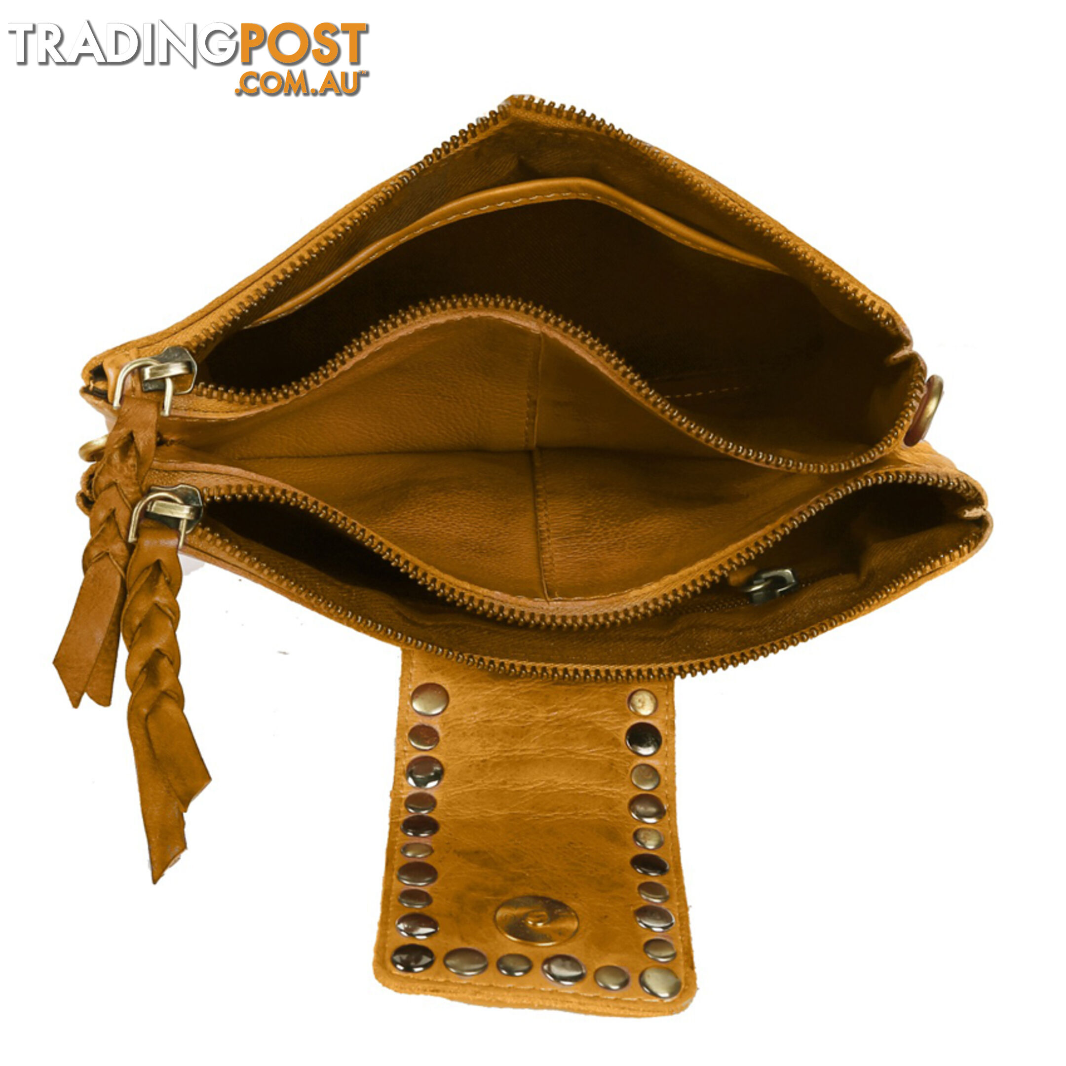 WALDEN MUSTARD GENUINE LEATHER LADIES HANDBAG