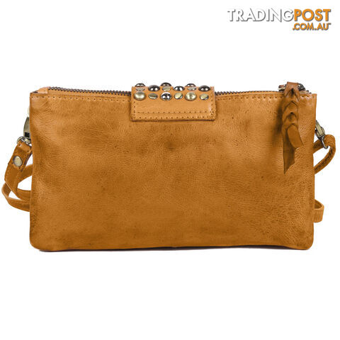 WALDEN MUSTARD GENUINE LEATHER LADIES HANDBAG