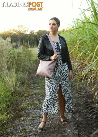 QUINN DUSTY PINK GENUINE LEATHER WOMENS HANDBAG - photo 4 of 4