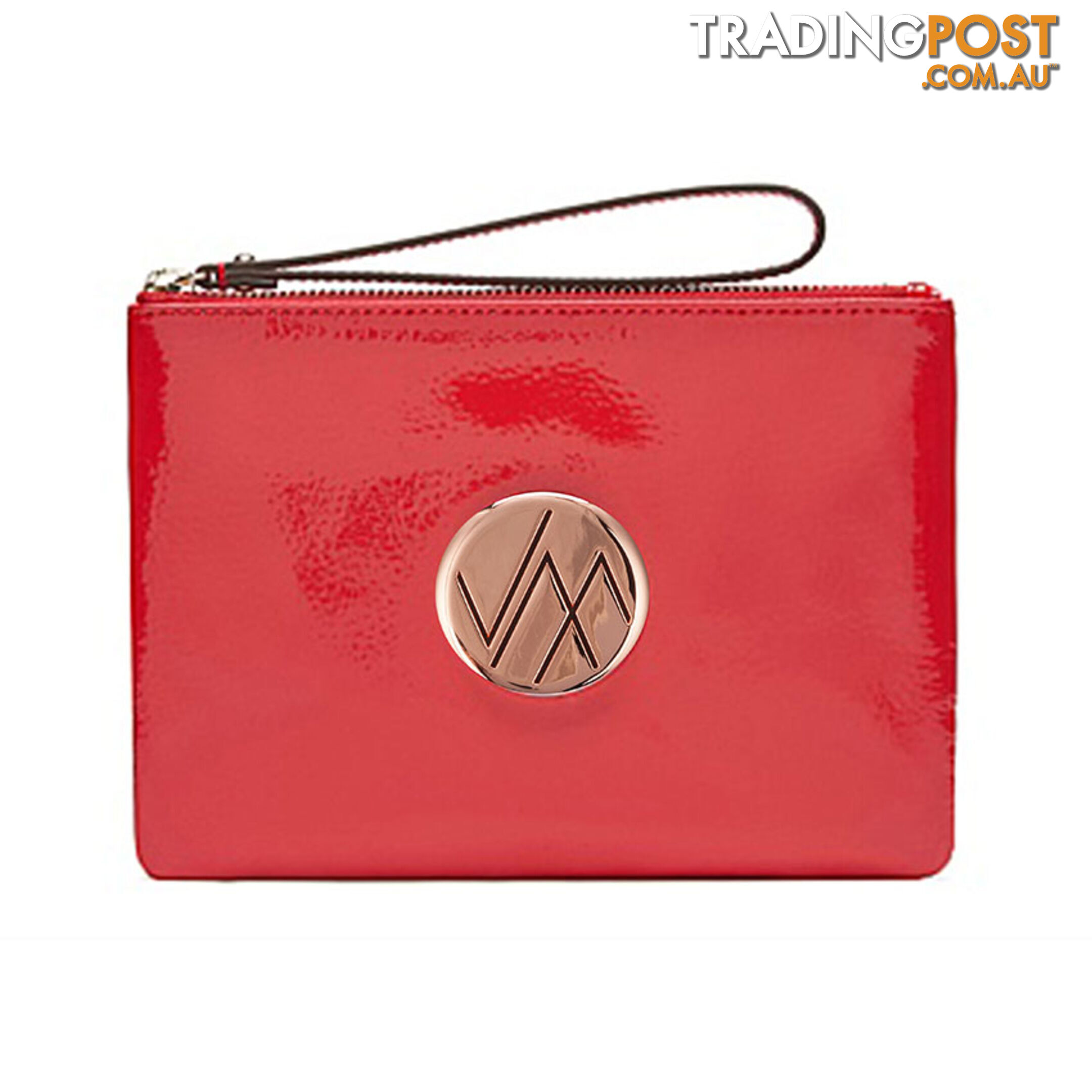 Gia Red Genuine Leather Clutch Bag