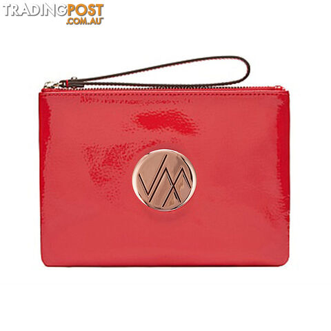 Gia Red Genuine Leather Clutch Bag