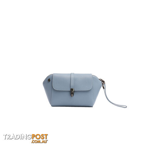 KARMEL BLUE GENUINE LEATHER LADIES SMALL HANDBAG