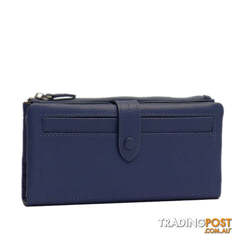 SAWYER Navy Blue Womens Leather Wallet