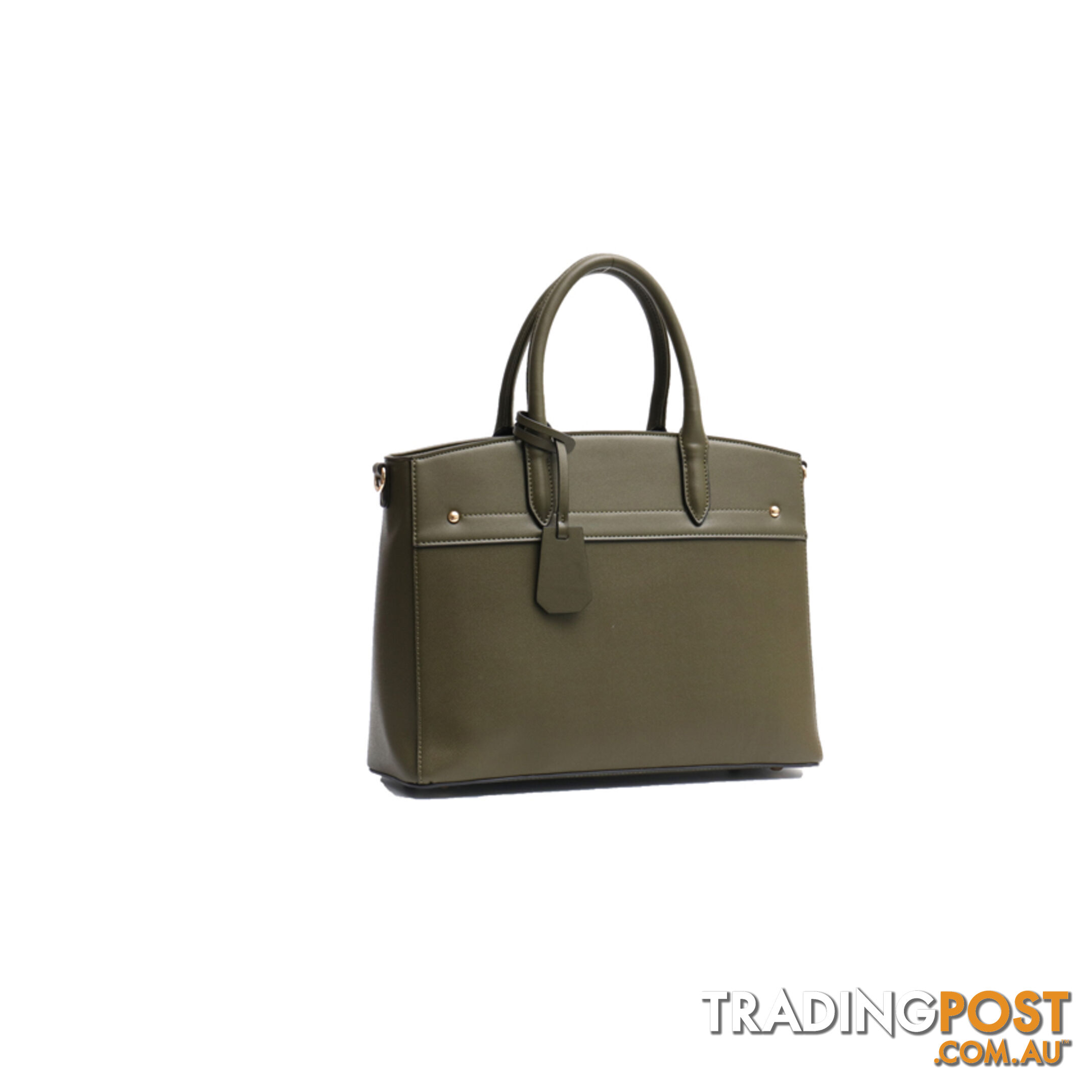 AMELIE KHAKI VEGAN LEATHER LADIES WORK  HANDBAG