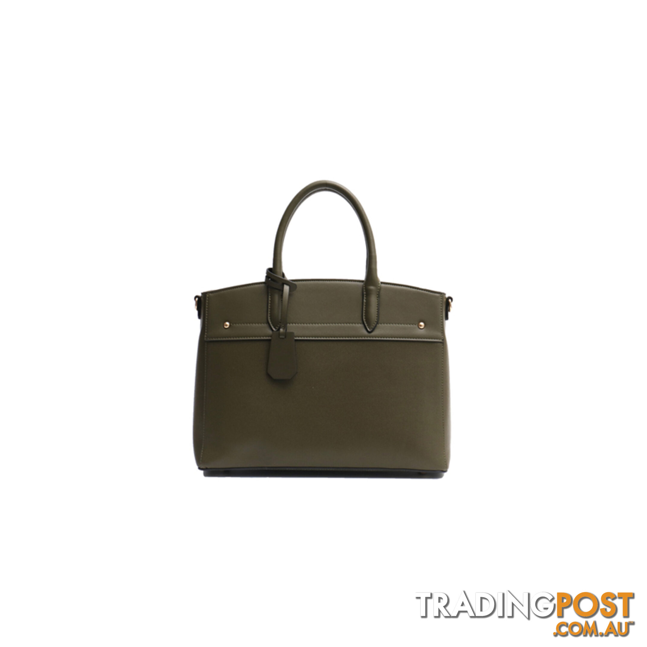 AMELIE KHAKI VEGAN LEATHER LADIES WORK  HANDBAG