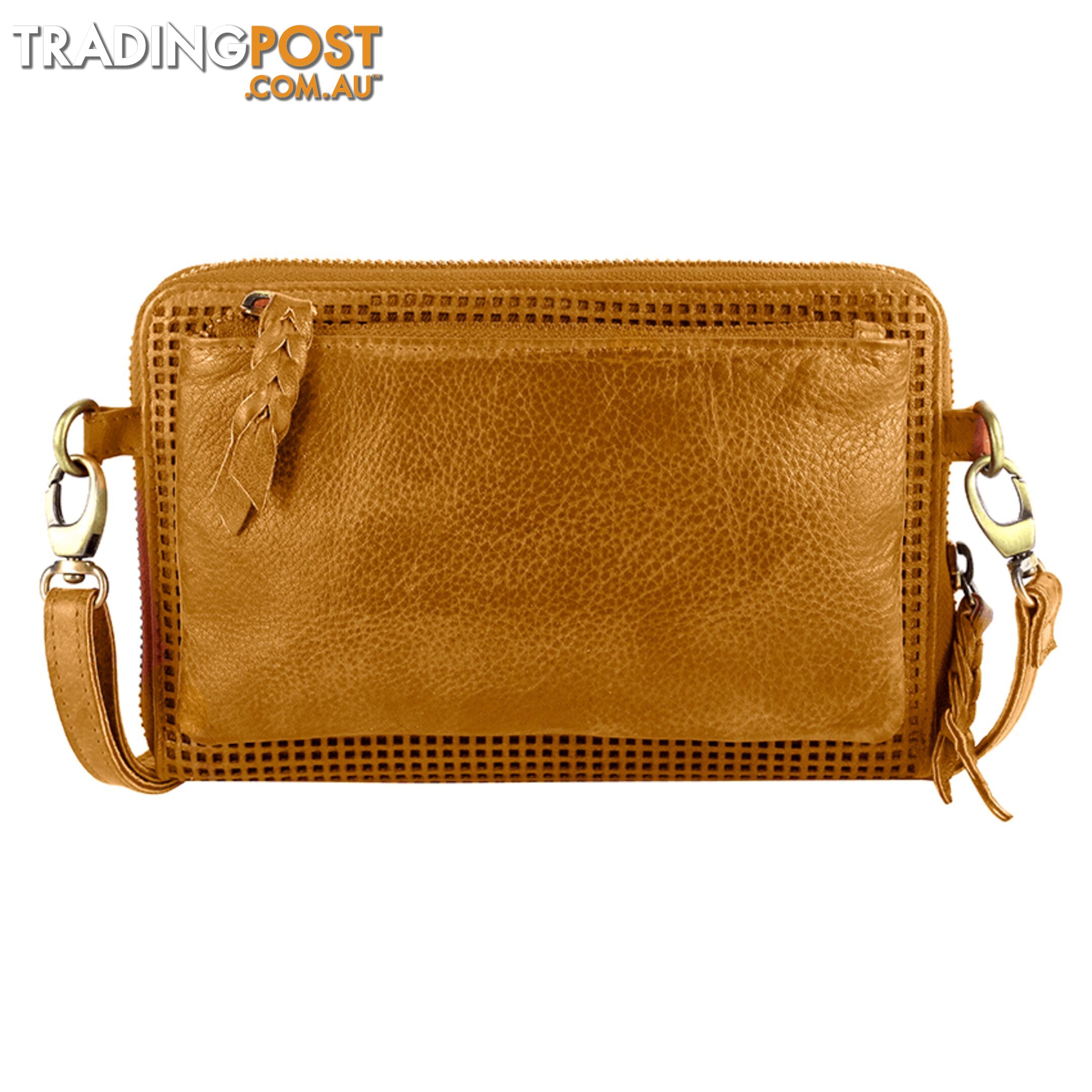 WADE MUSTARD GENUINE LEATHER LARGE WALLET