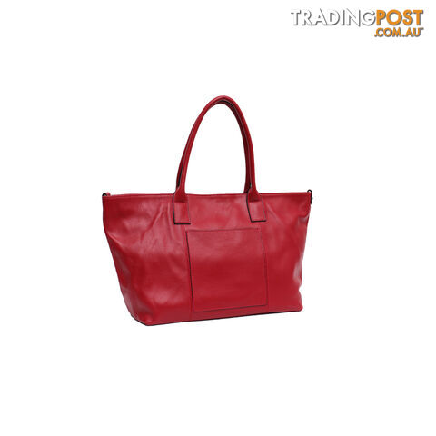 PHOEBE RED GENUINE LEATHER LADIES HANDBAG - photo 3 of 4