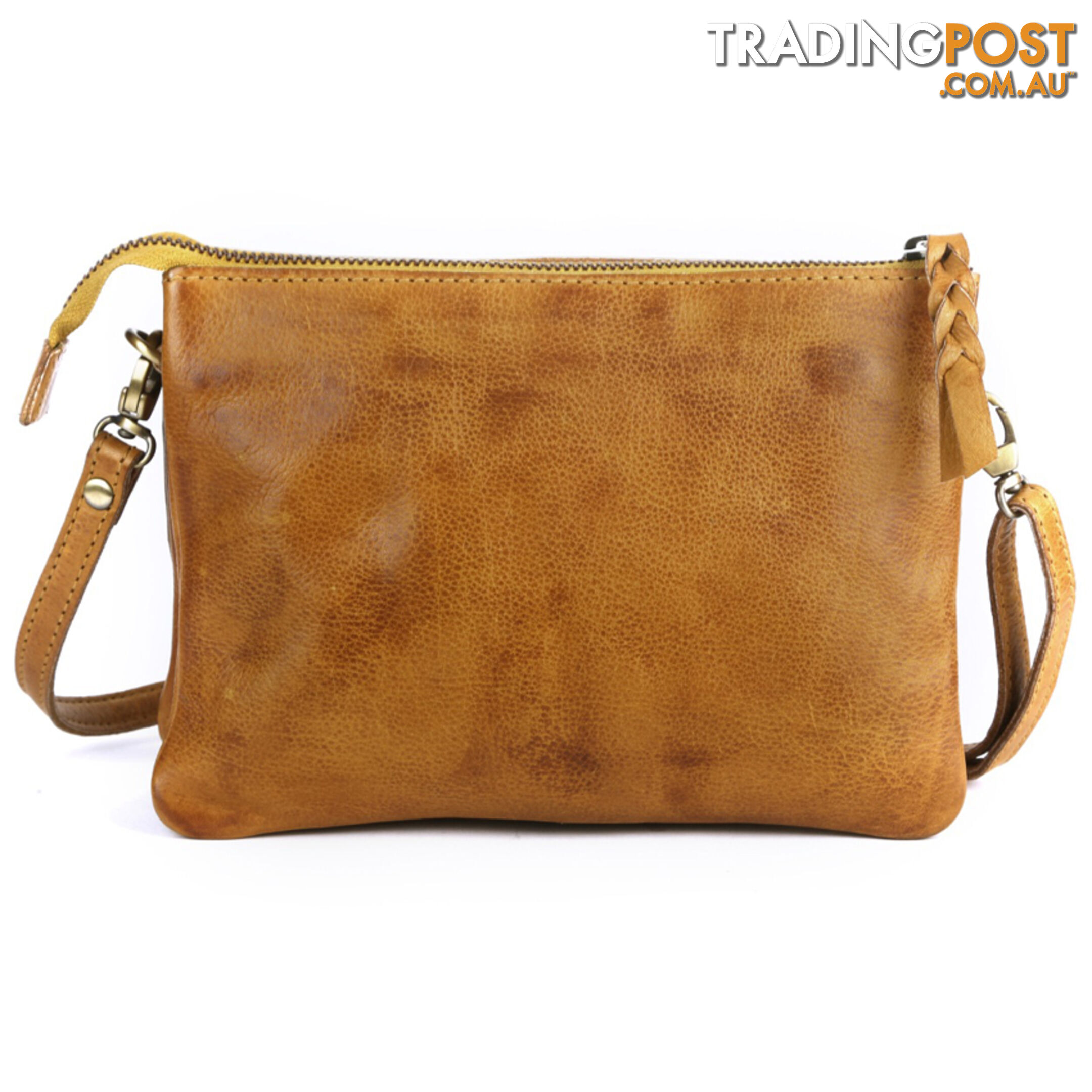 WATKINS MUSTARD GENUINE LEATHER LADIES HANDBAG