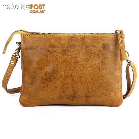 WATKINS MUSTARD GENUINE LEATHER LADIES HANDBAG