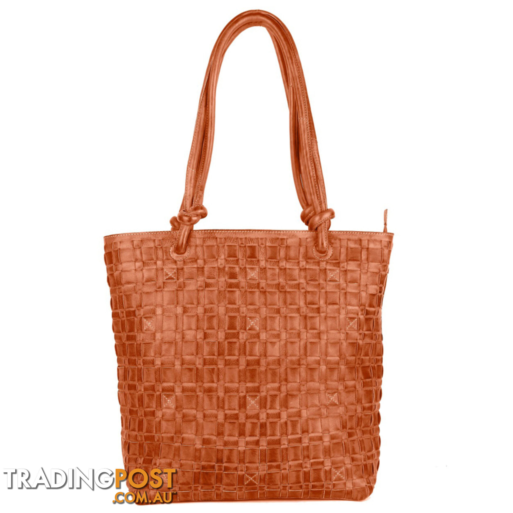 WILEY TAN GENUINE LEATHER OVERSIZE LADIES HANDBAG