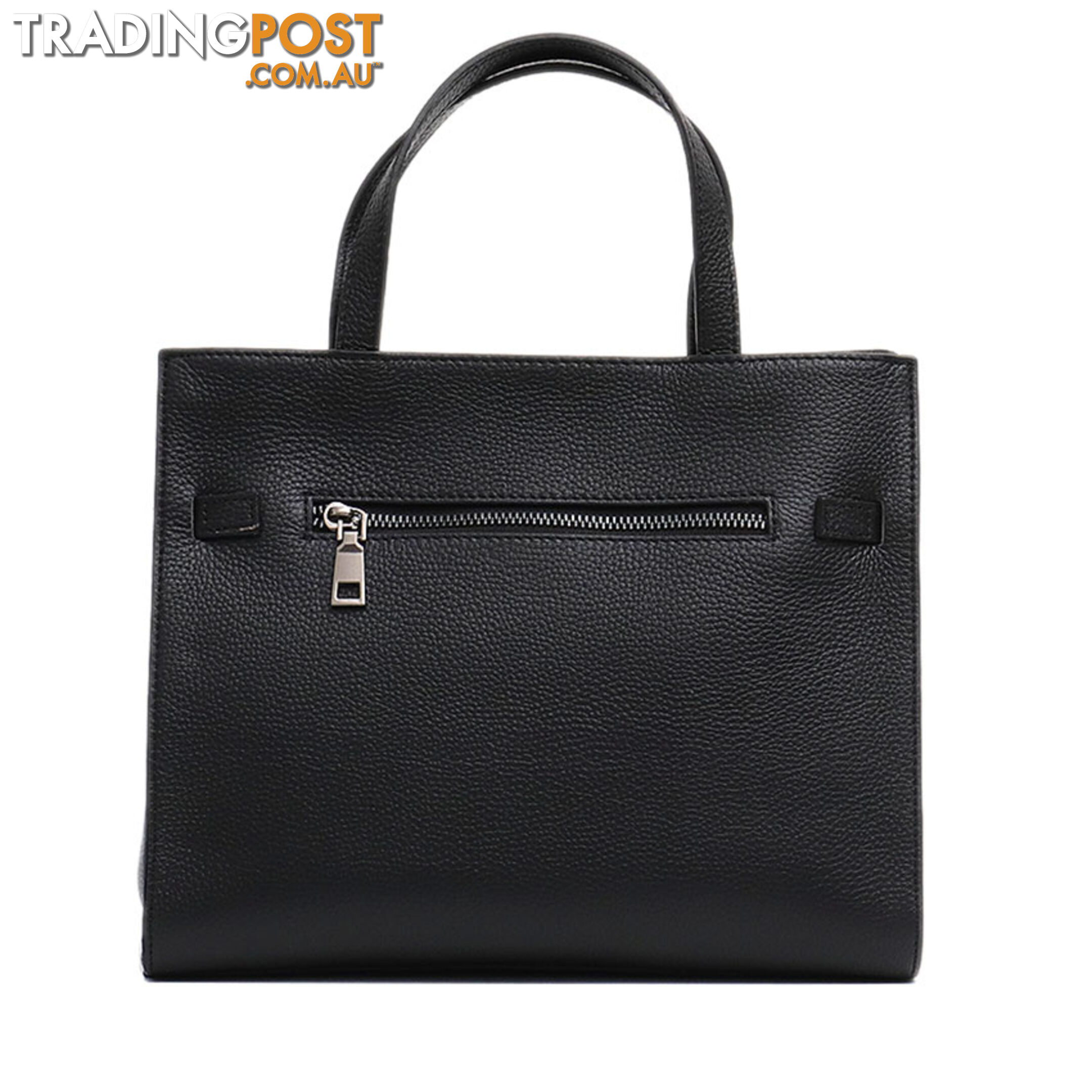 KIND BLACK GENUINE LEATHER WOMENS HANDBAG