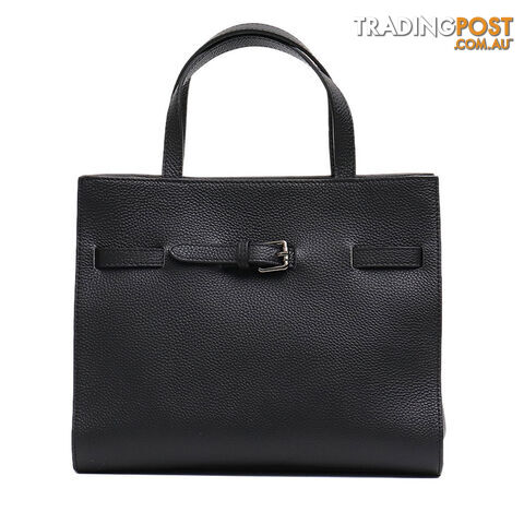 KIND BLACK GENUINE LEATHER WOMENS HANDBAG