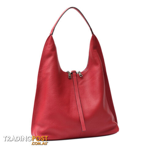 ANNIE RED GENUINE LEATHER LADIES HANDBAG