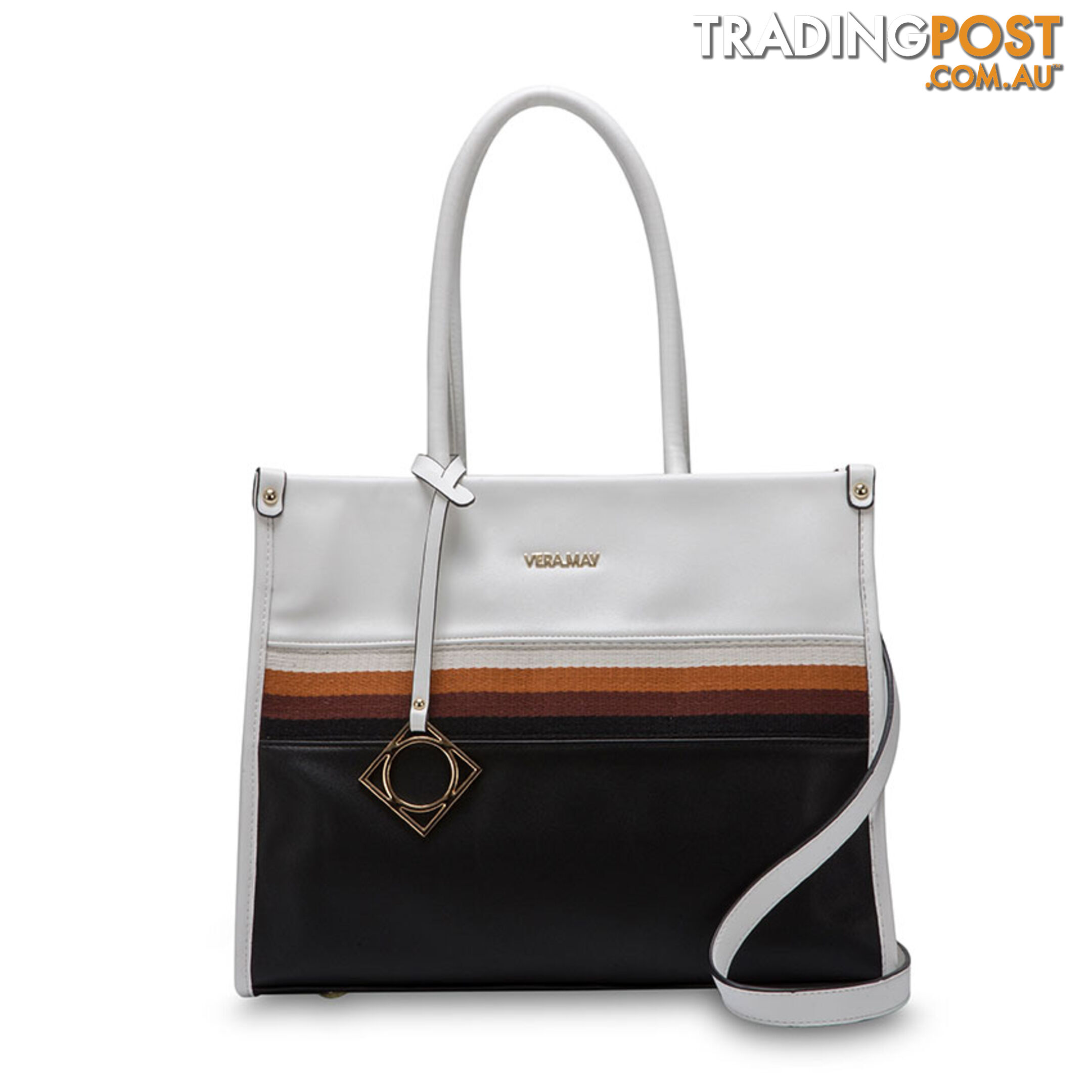 TEGAN White Faux Leather Womens Handbag