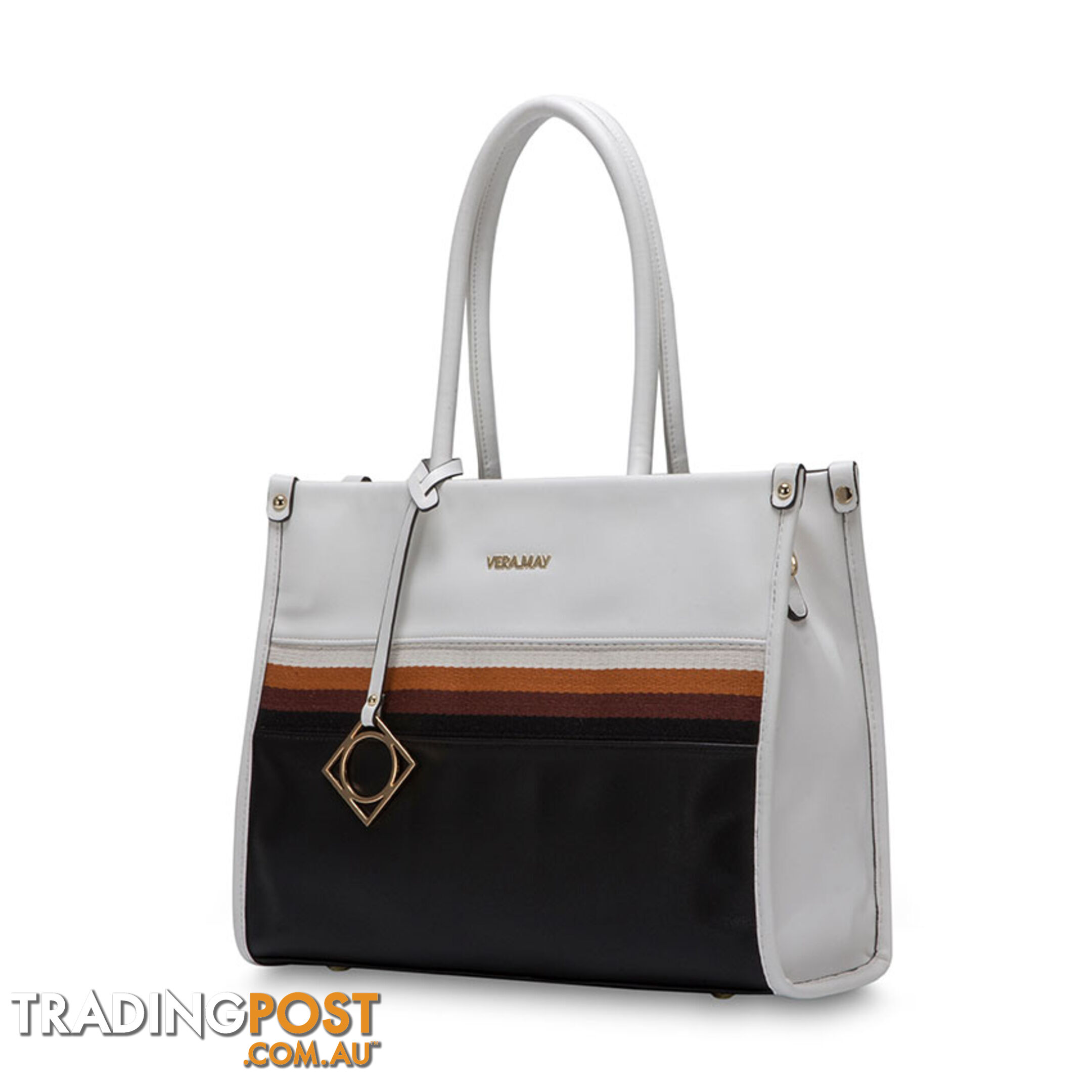 TEGAN White Faux Leather Womens Handbag