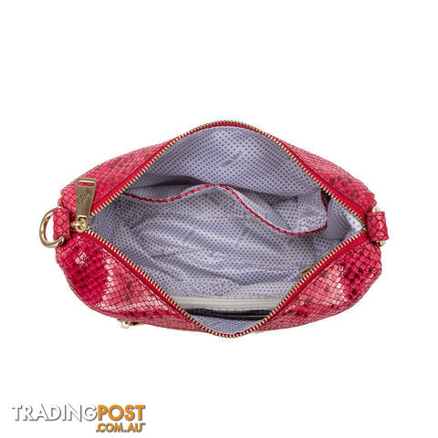 Wallace Red Snake Genuine Leather Womens Handbag - photo 2 of 3