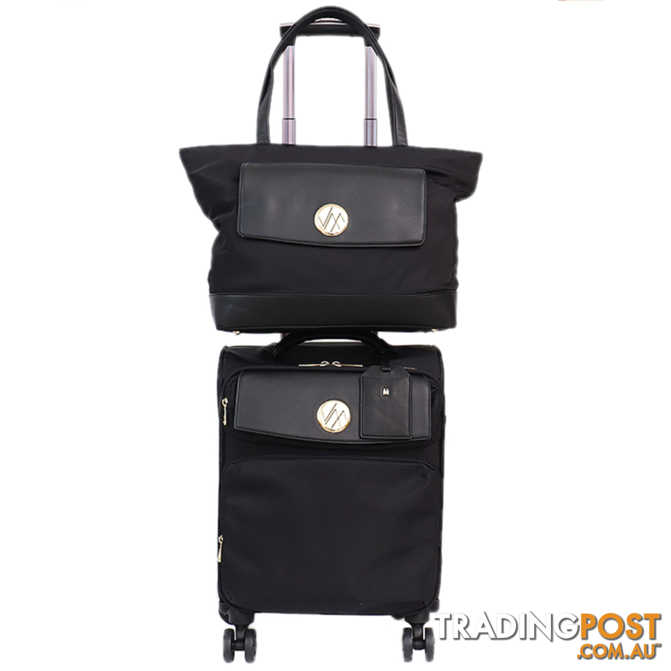 IRELAND SHOULDER BAG AND TROLLEY TRAVEL BAG SET