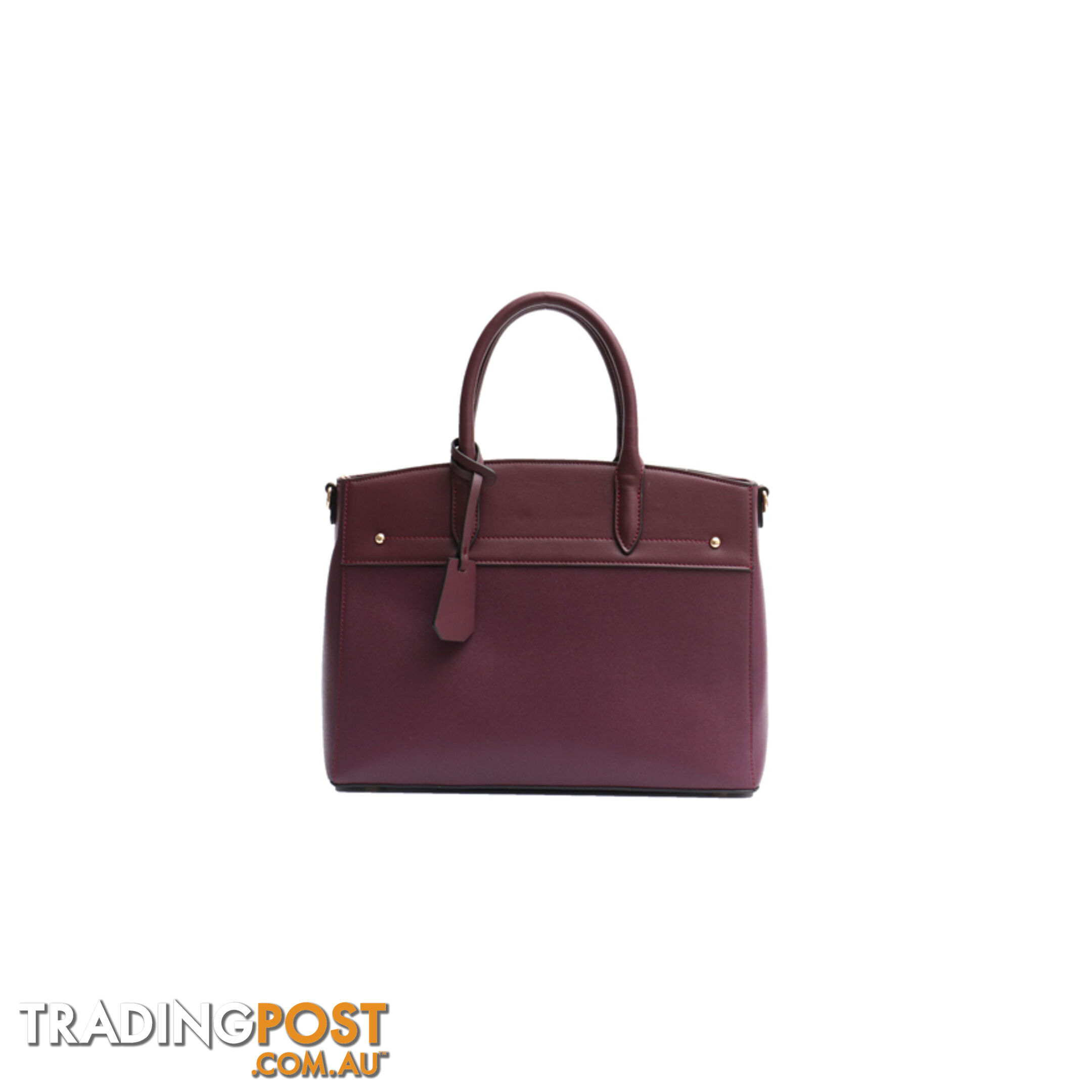 AMELIE PLUM VEGAN LEATHER LADIES WORK HANDBAG