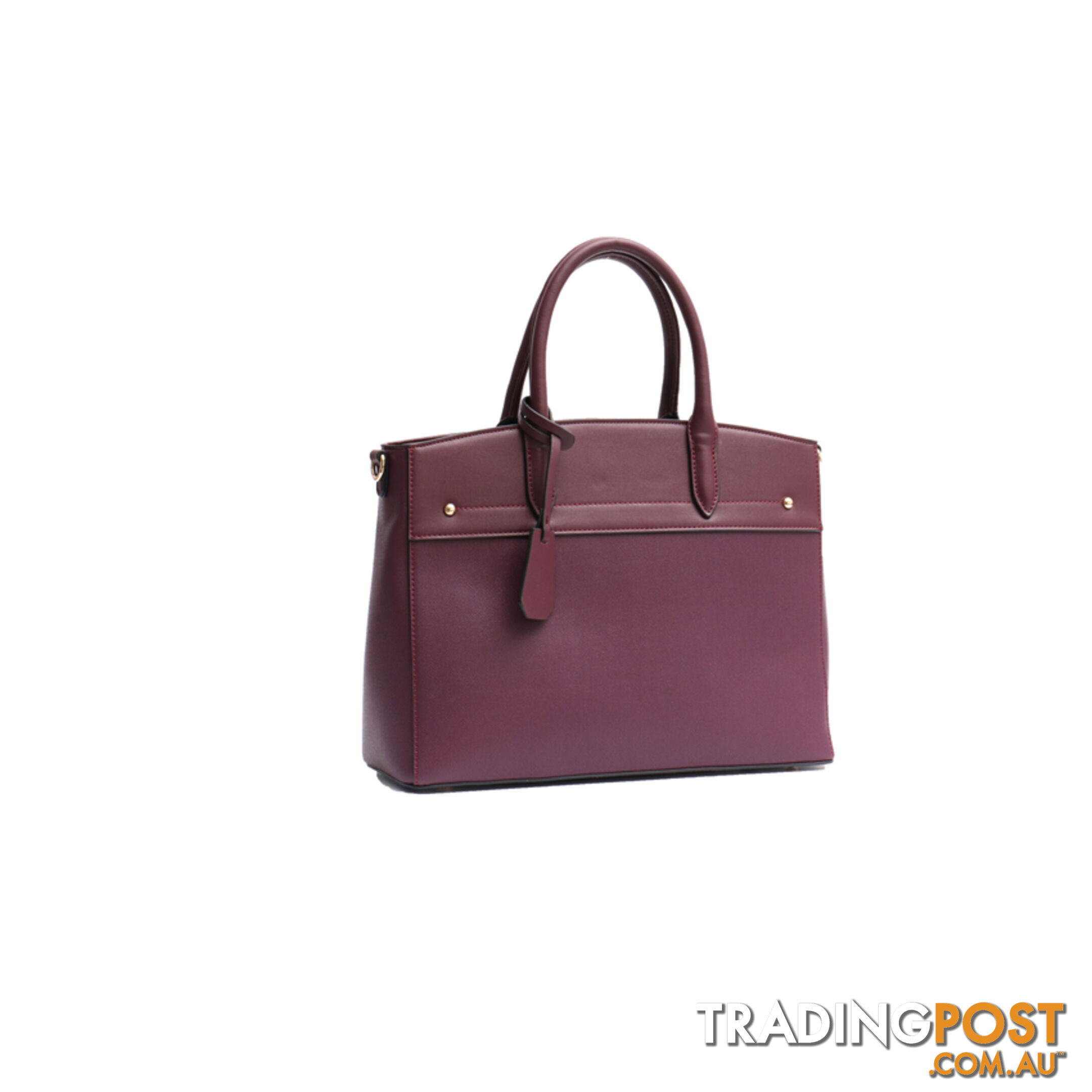 AMELIE PLUM VEGAN LEATHER LADIES WORK HANDBAG